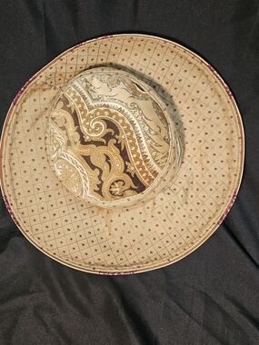 A112 Neutral Paisley Wide-Brim Sun Hat